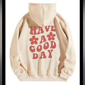 Have A Good Day Graphic Pastel Yellow Hoodie